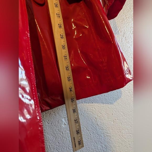 Vintage Red Trench Coat - Picture 9 of 16